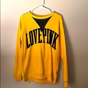 XS yellow & black crew neck from Pink VS